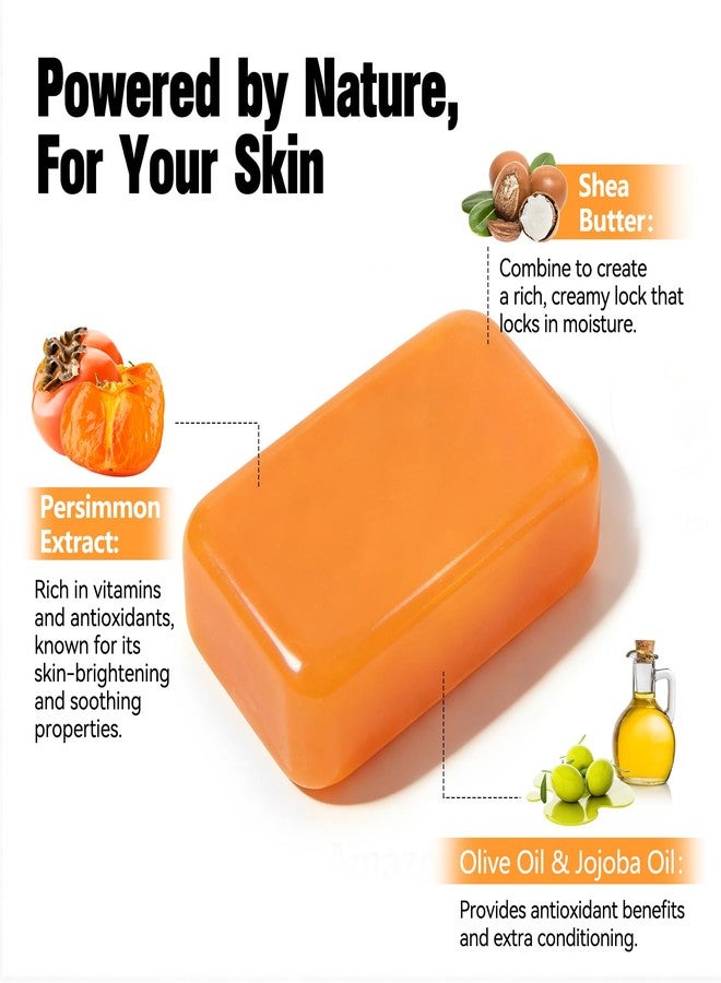 Morovan Persimmon Soap for Body Odor: 3 Bars Natural Persimmon Bar Soap for Old People Smell, Effective Odor Control for All Skin Types & Sensitive Skin - Image 5
